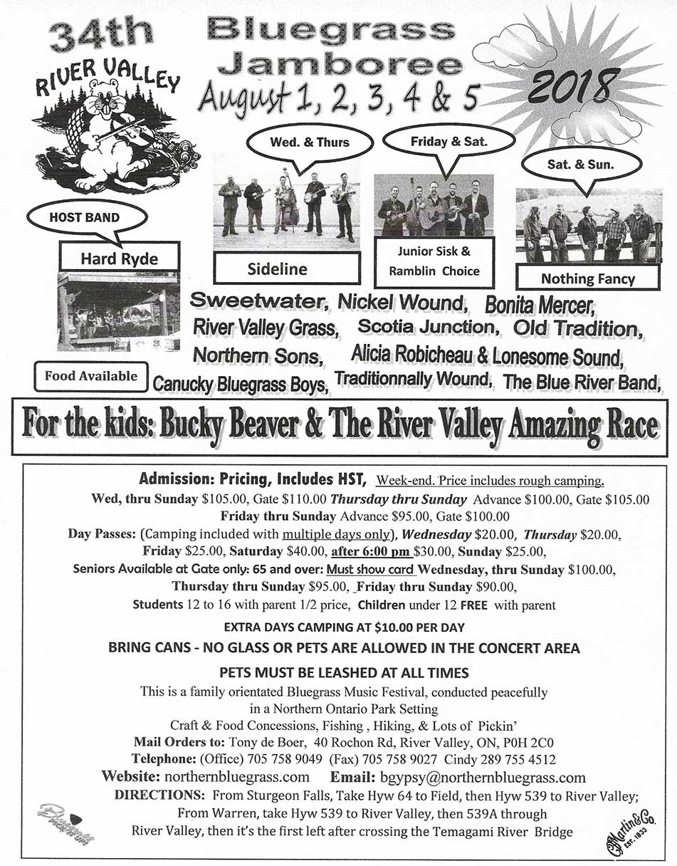 2018 River Valley Bluegrass Jamboree