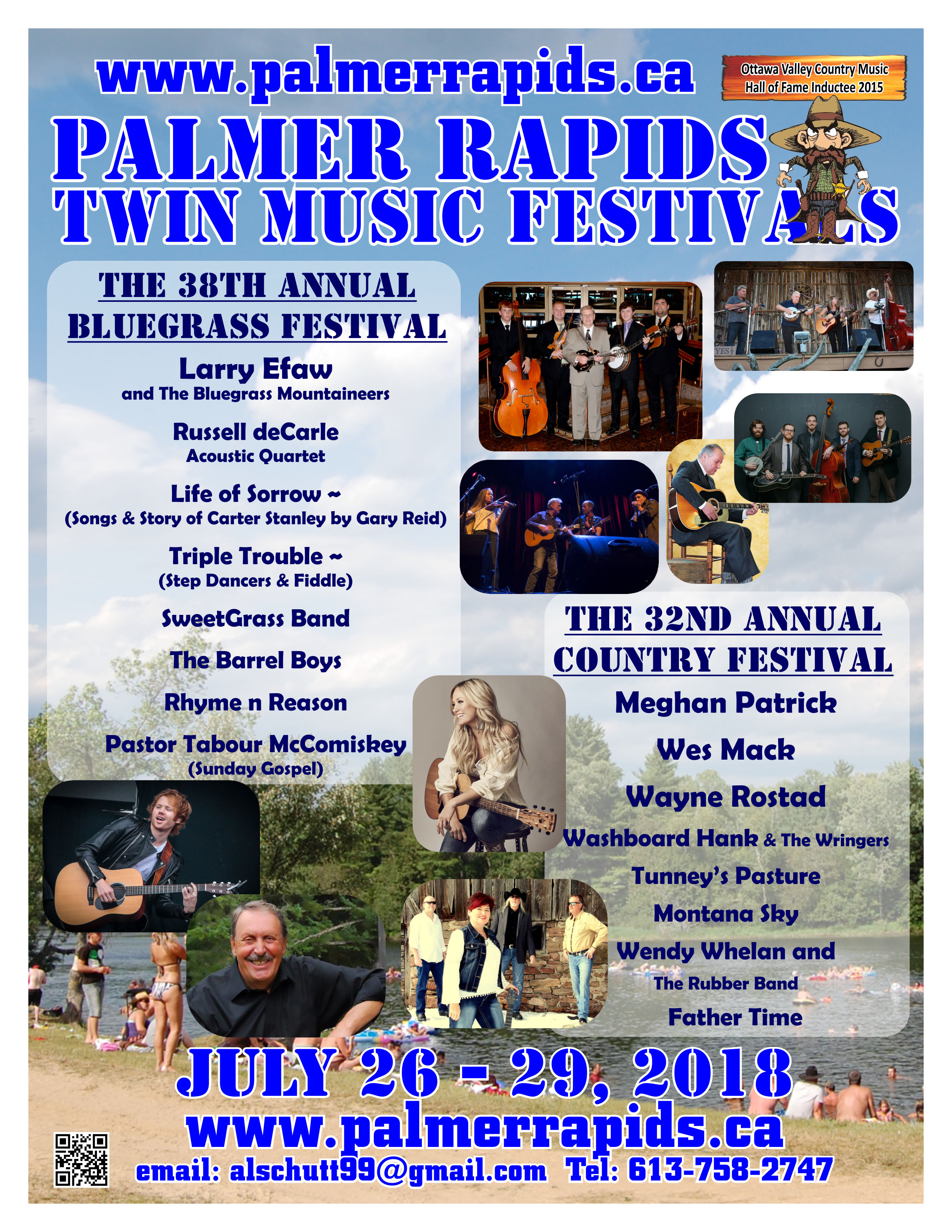 Palmer Rapids Twin Music Festival 2018 Festival Flyer