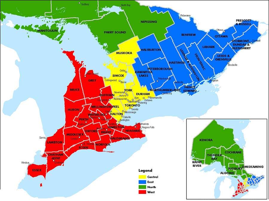 Photo of Ontario Regional Map